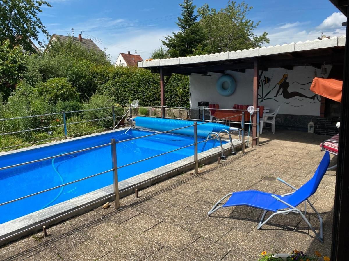 Idyllische Ferienwohnung mit Garten und Pool in Wasgau-Region an französischer Grenze Pool ist nicht beheizt wird nur im Sommer geöffnet und steht zur eigenen Verfügung Pirmasens Exterior foto